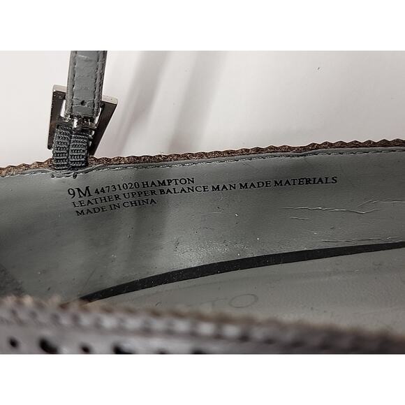 FRANCO‎ SARTO Womens MaryJane Sz 9 Gray Leather Retro T-Strap Block Heel Shoes - Picture 14 of 16